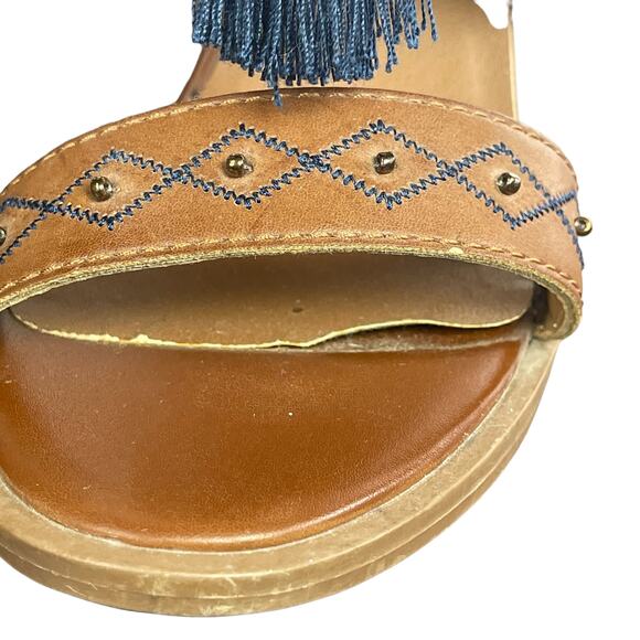 Essaouria Vegan Leather Brown Block Heel Boho Strappy Womens Shoes Jellipop sz 7 - Picture 9 of 13